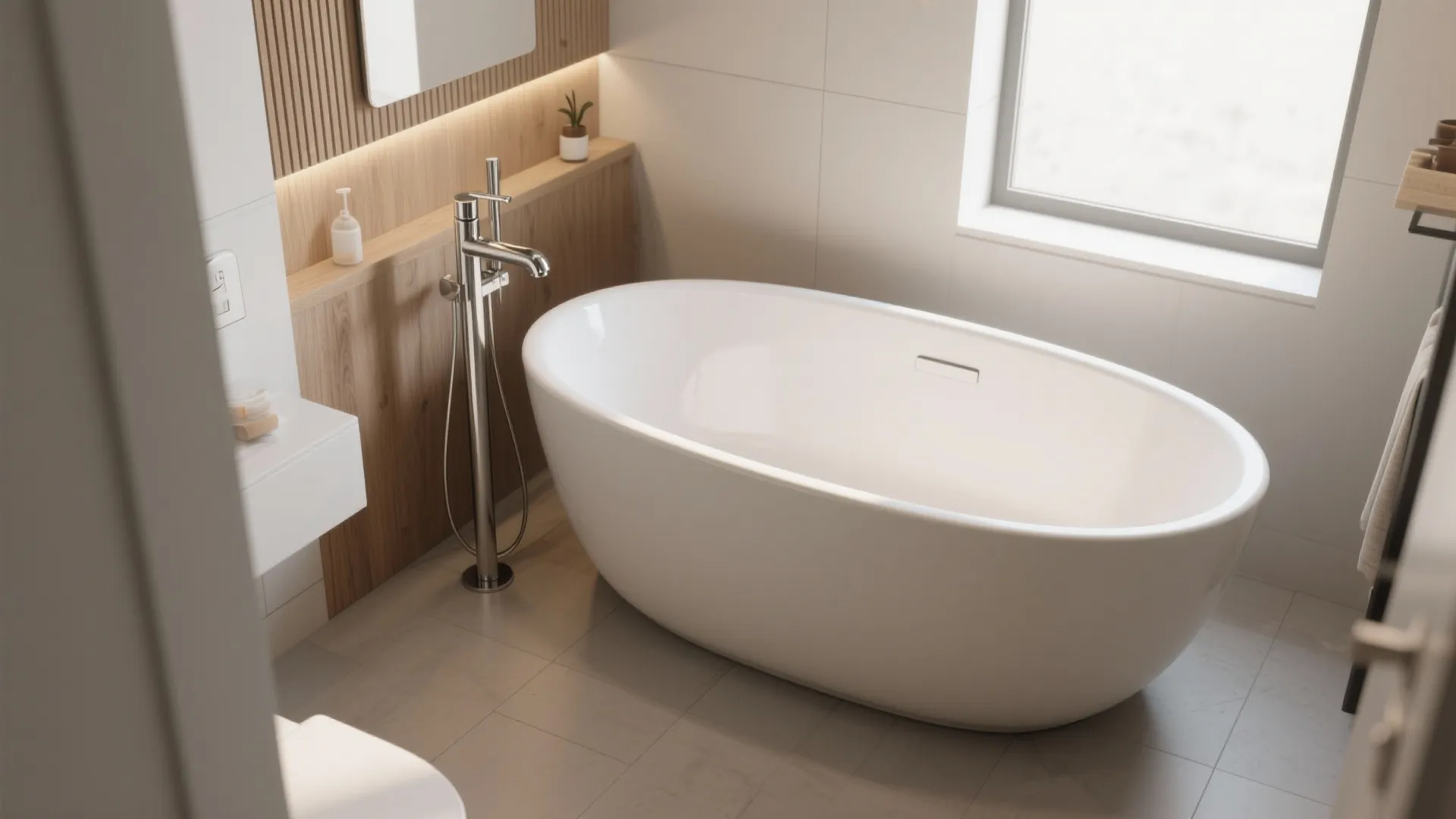 4. Compact Freestanding Tub