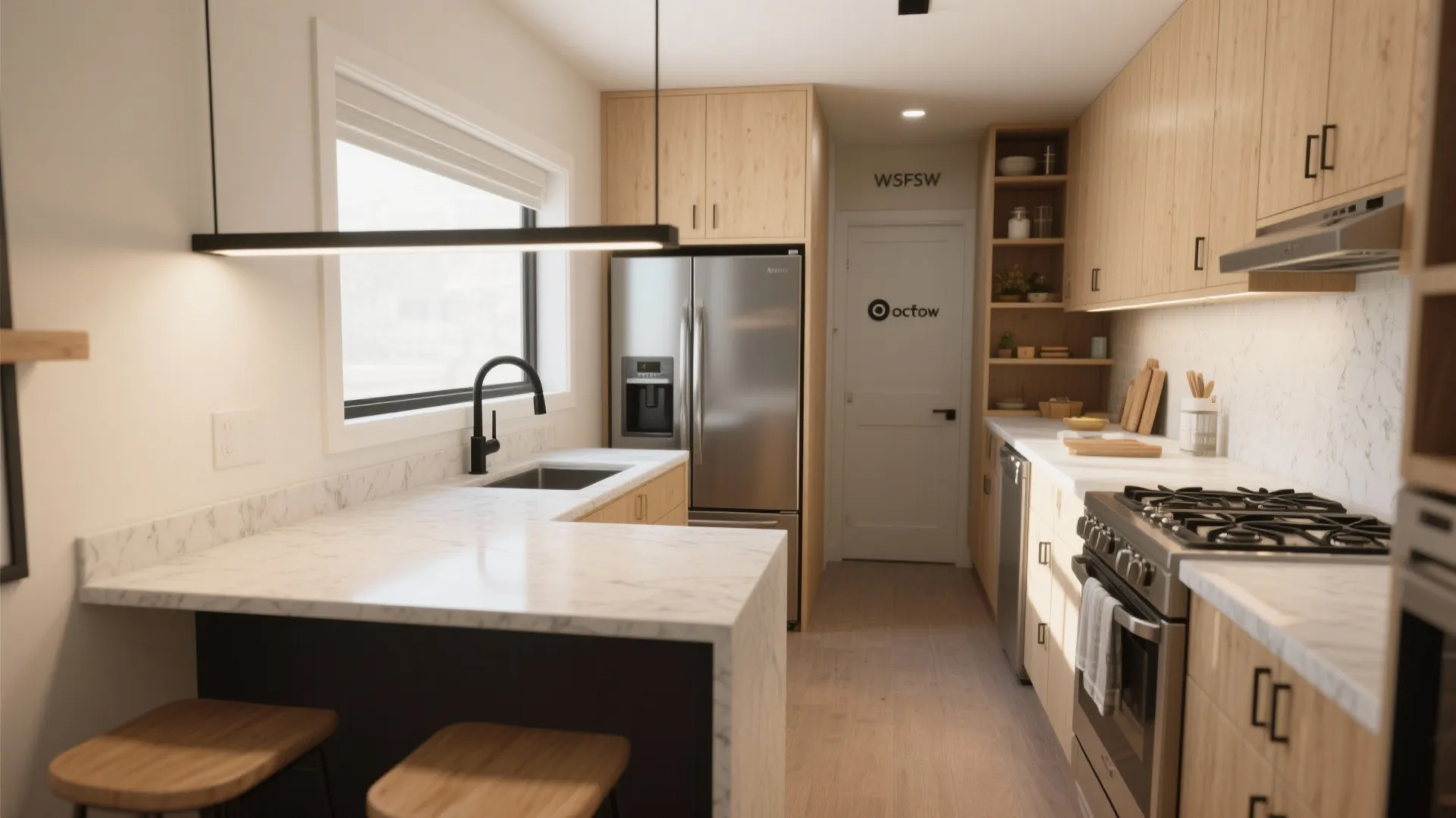 4. Compact kitchen with smart appliances