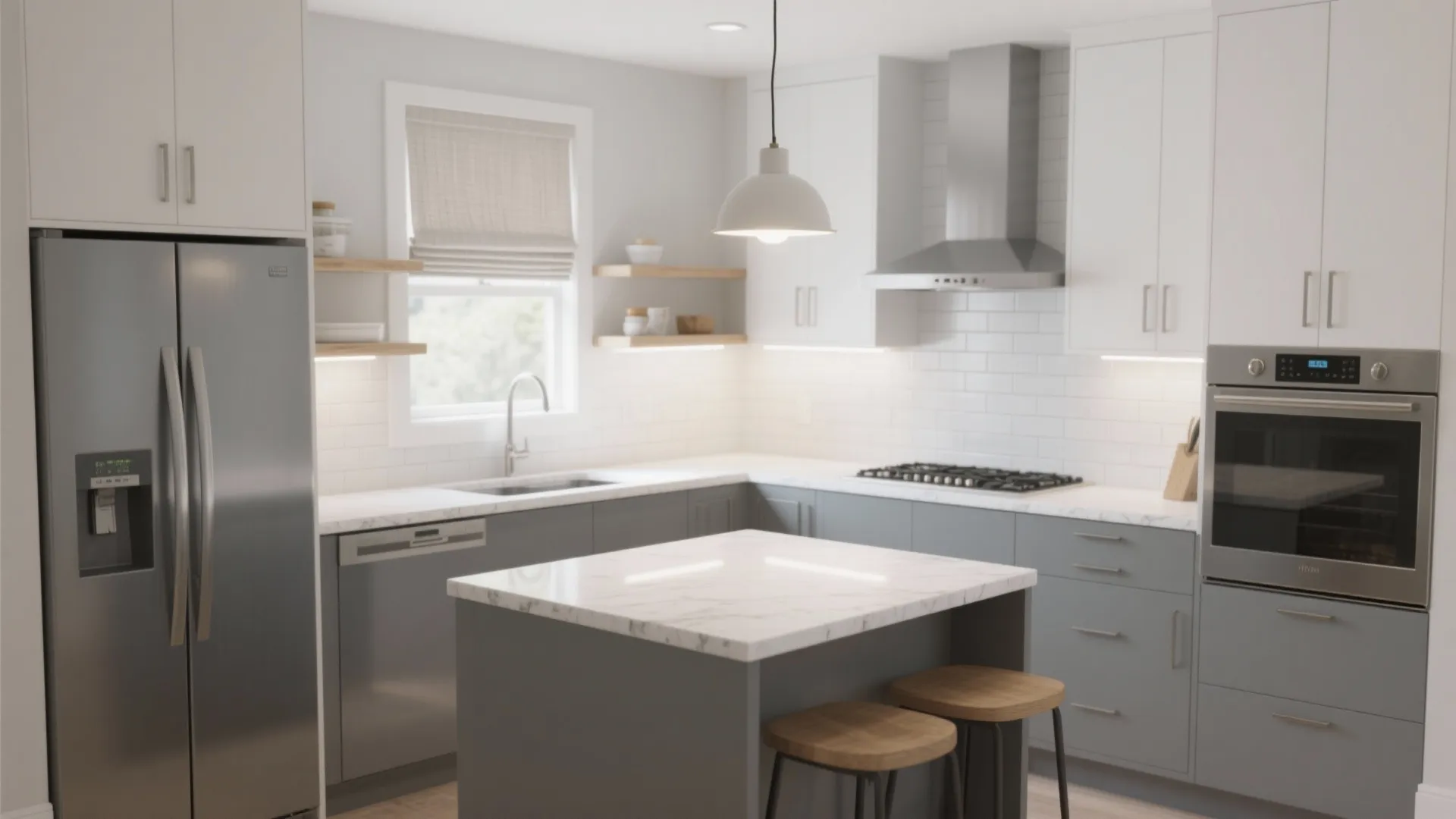 Grey and White Small Kitchen Ideas for Modern Spaces: 1 Minute to Freshen Up Your Tiny Kitchen with Smart Color Combos