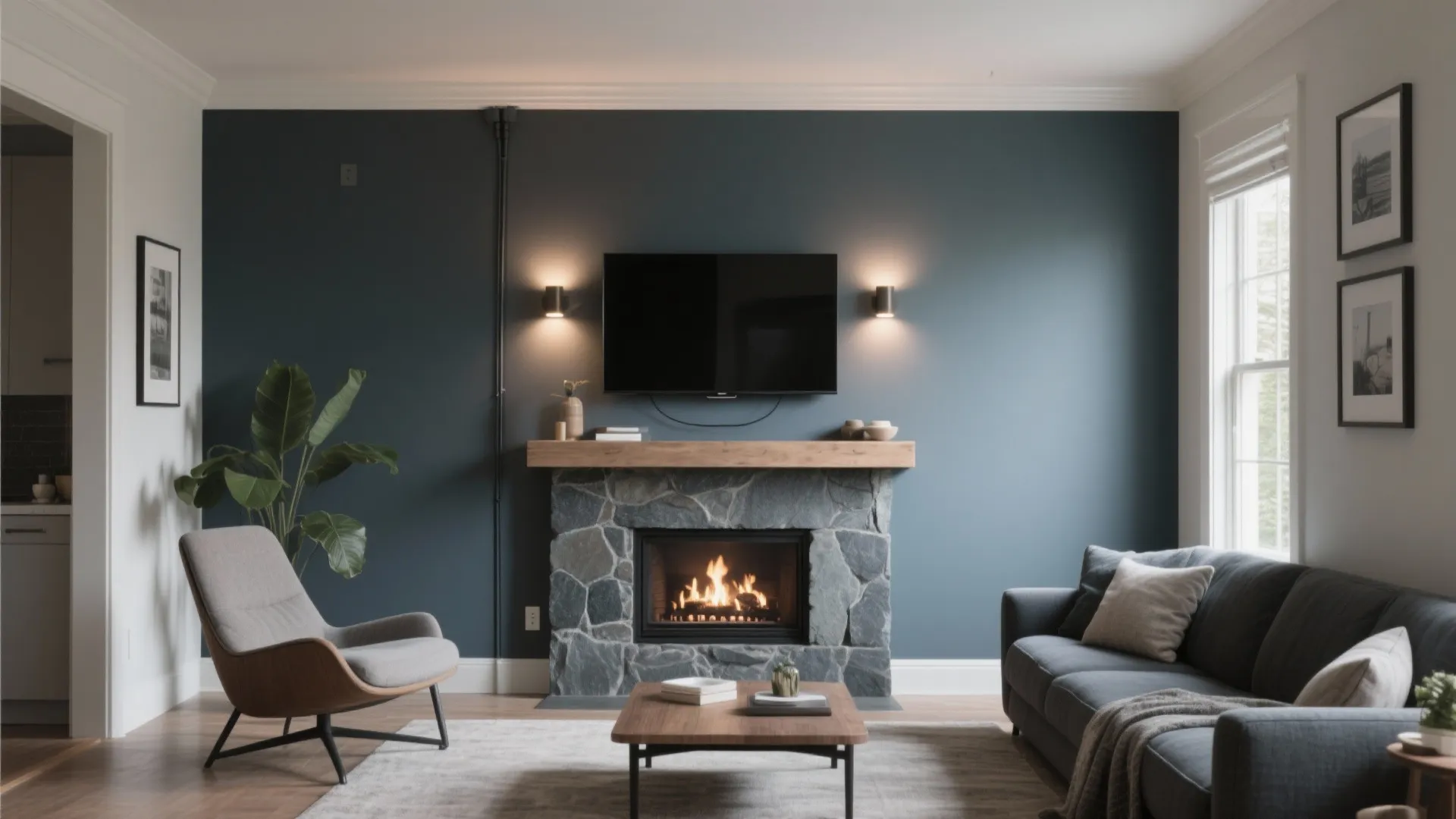 Small Living Room with TV Over Fireplace: Smart Design Ideas: 1 Minute to Maximize Small Spaces with TV and Fireplace Combinations