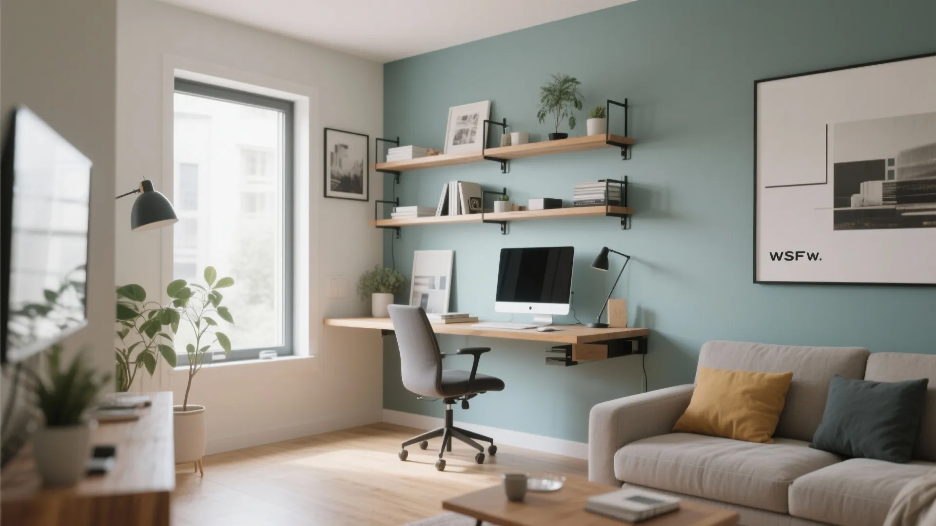 Compact home office zone