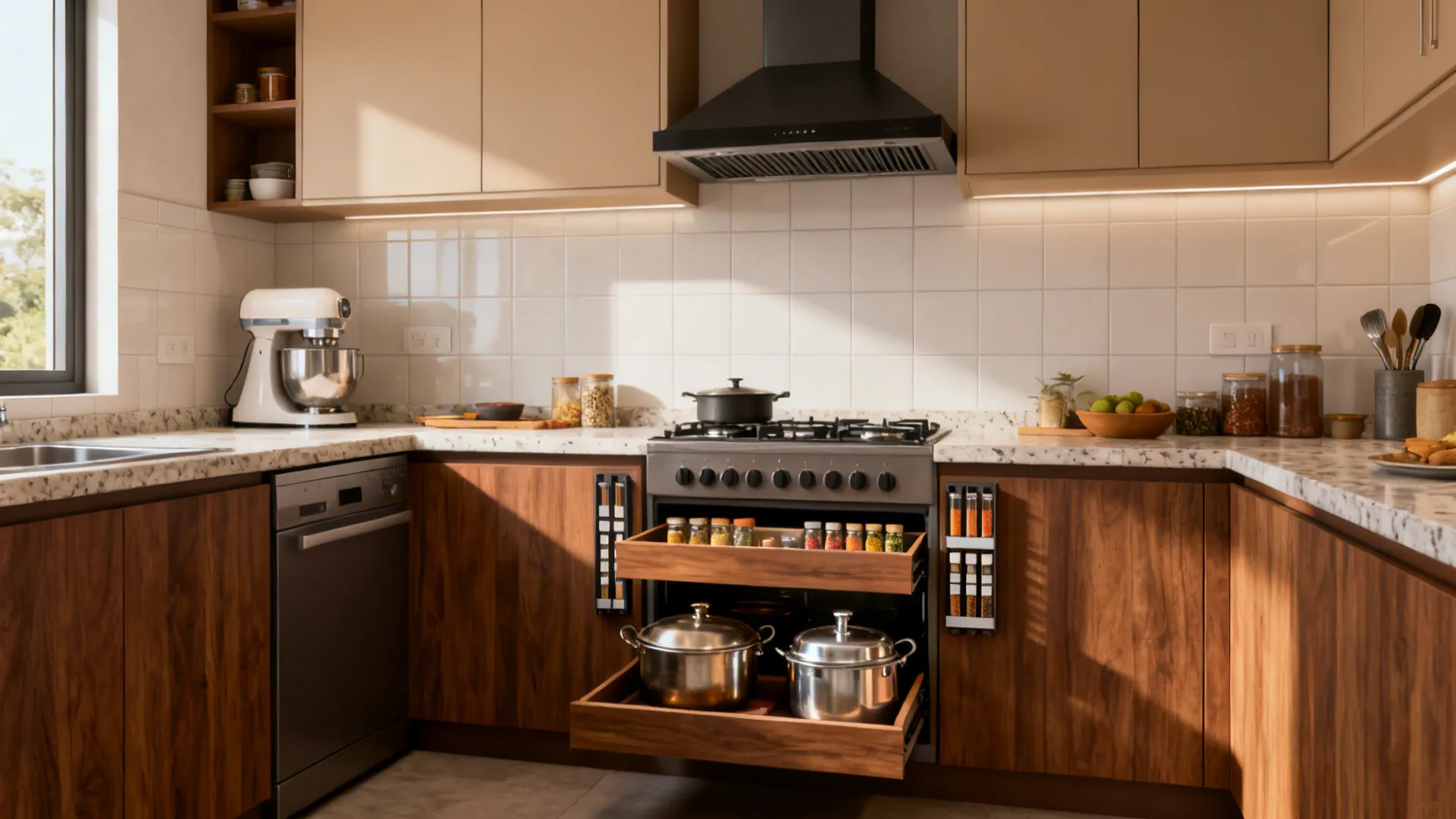 Indian kitchen design plan with 5 smart space-saving ideas: 5 expert-backed ideas for an Indian kitchen design plan that saves space, boosts workflow, and brings everyday cooking joy