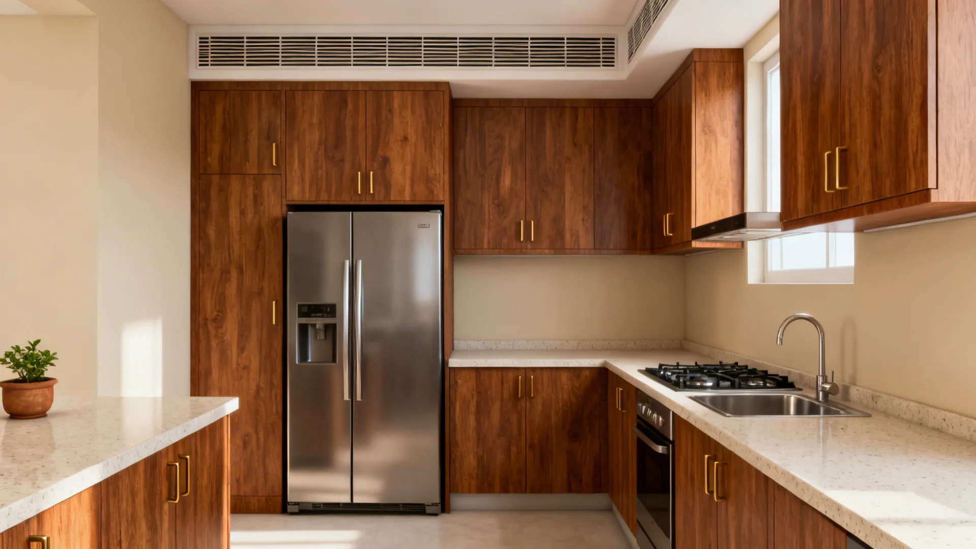 Indian kitchen with refrigerator design: 5 smart ideas