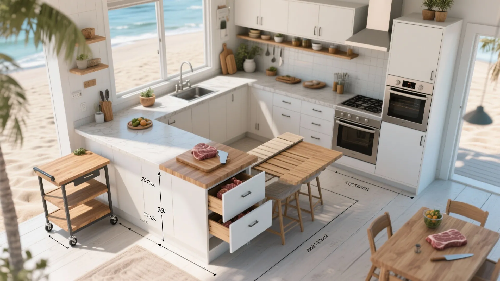 4. Multi-Functional Islands and Fold-Out Surfaces