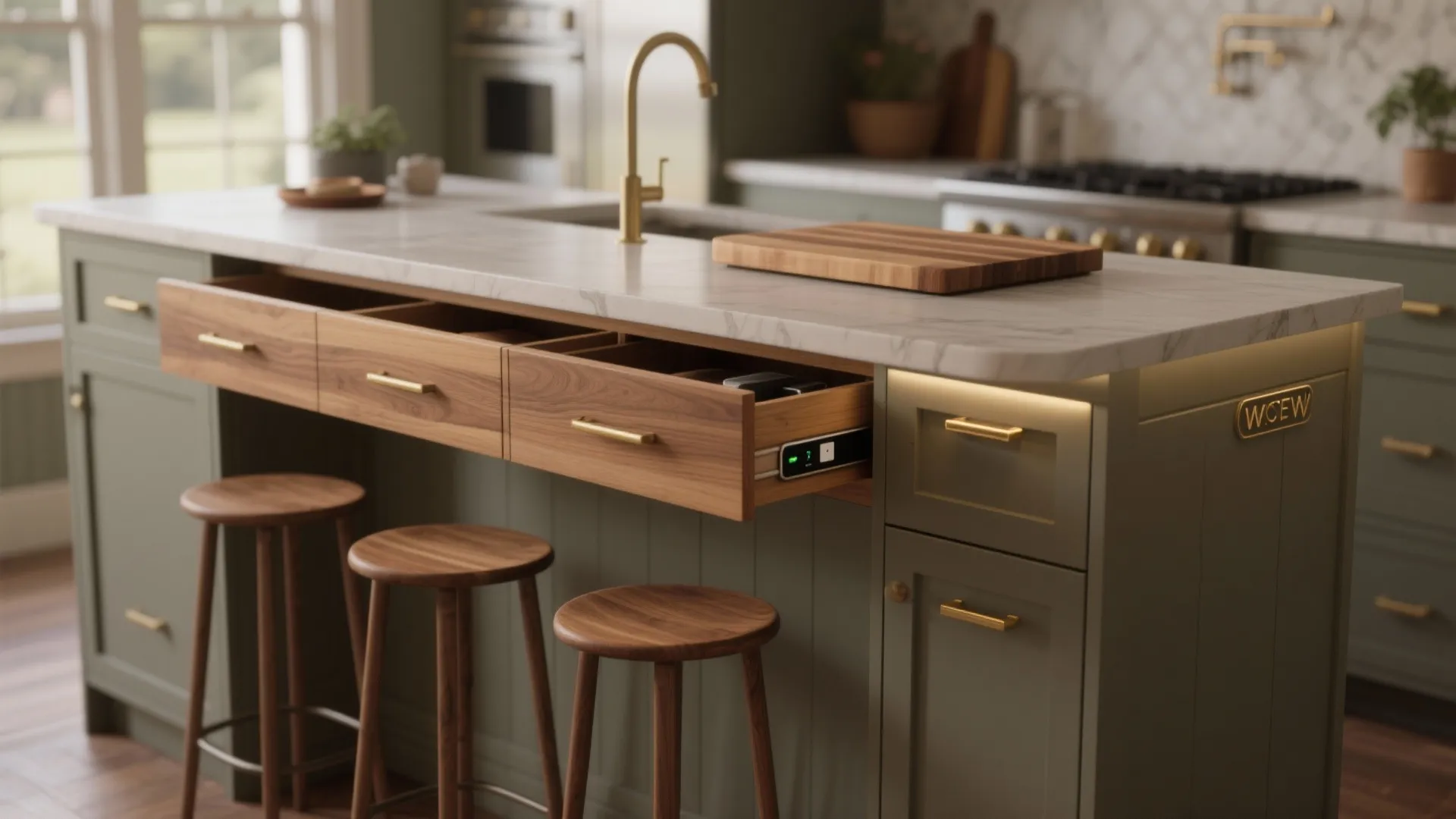 Tips 3: Compact island for social cooking