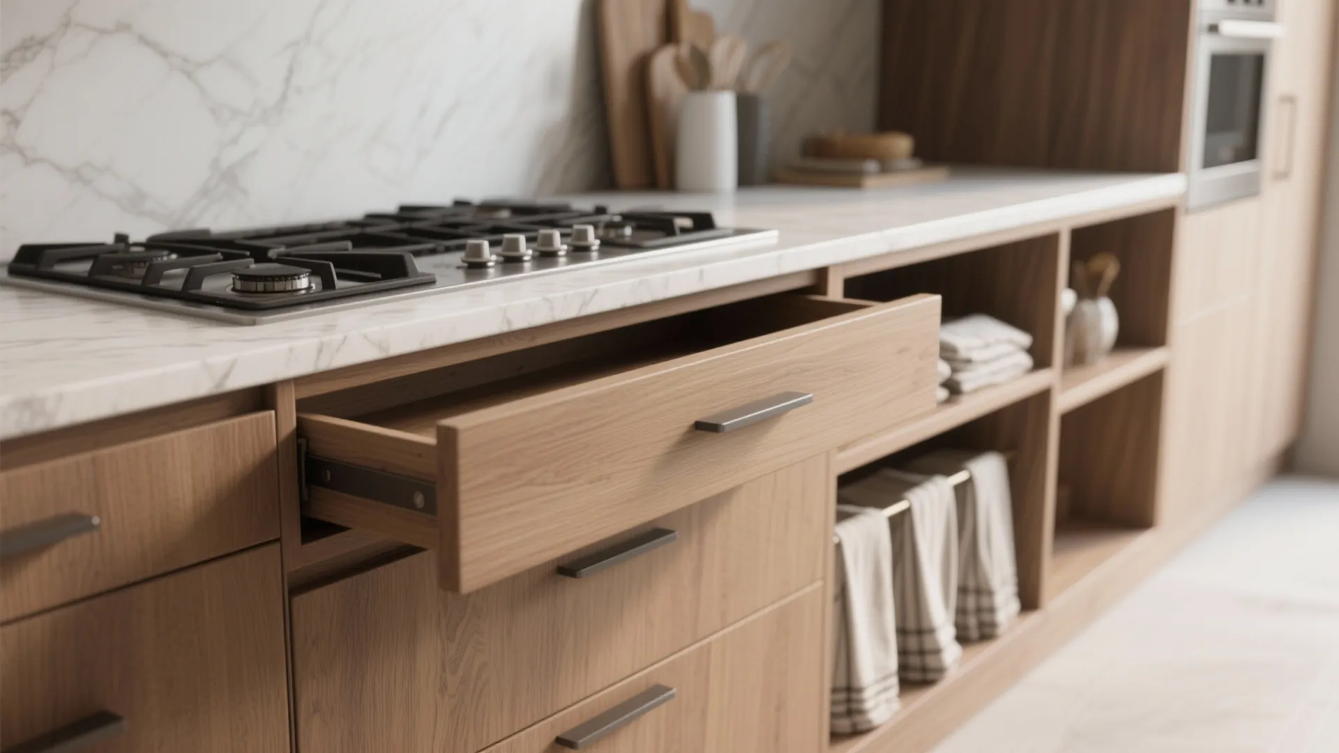 2. Compact Island with Built-in Storage