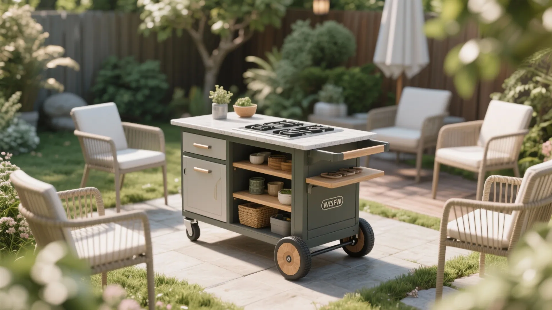 9. Compact Island on Wheels