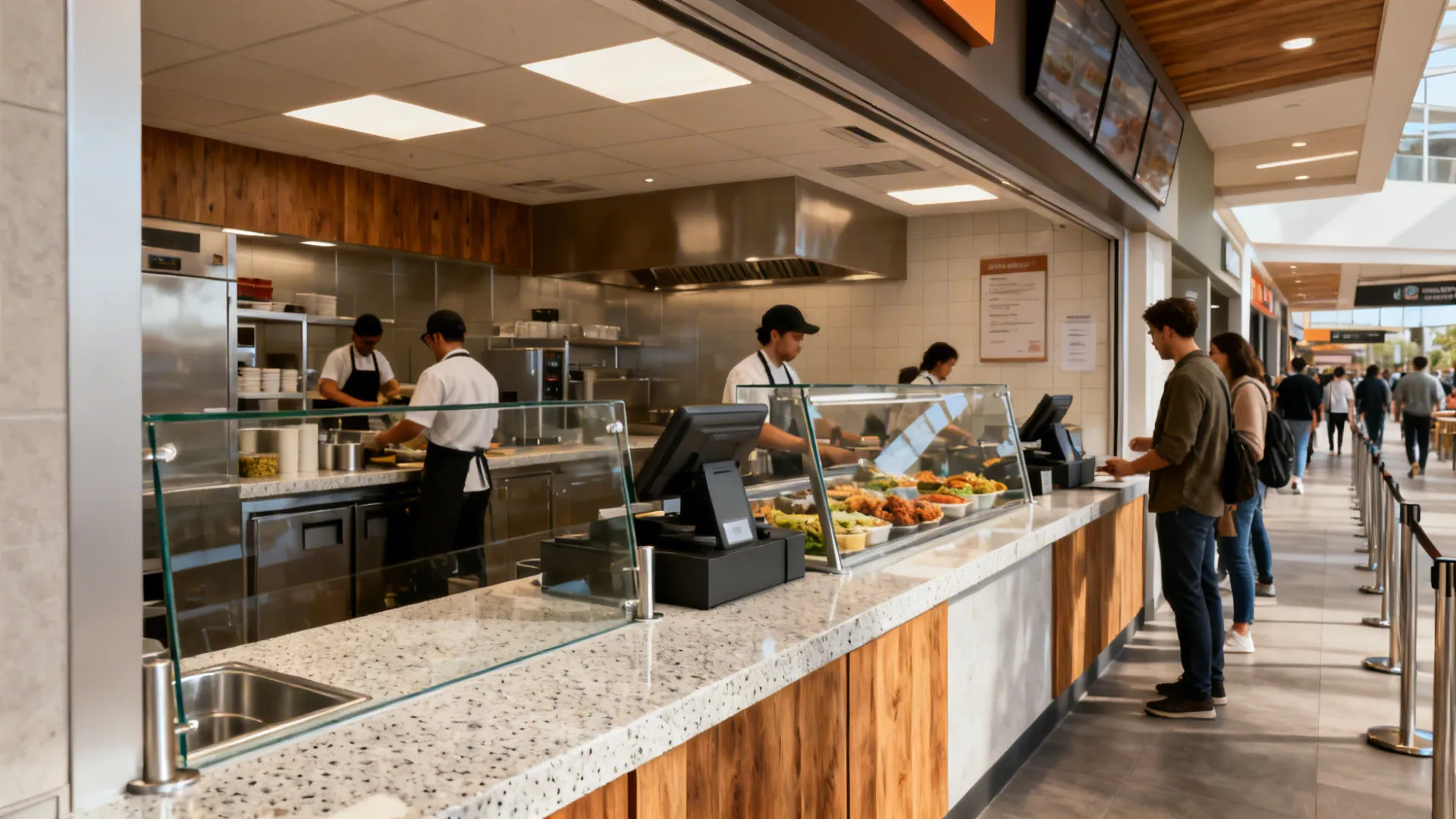 Food Court Kitchen Counter Table Design: 5 Smart Ideas