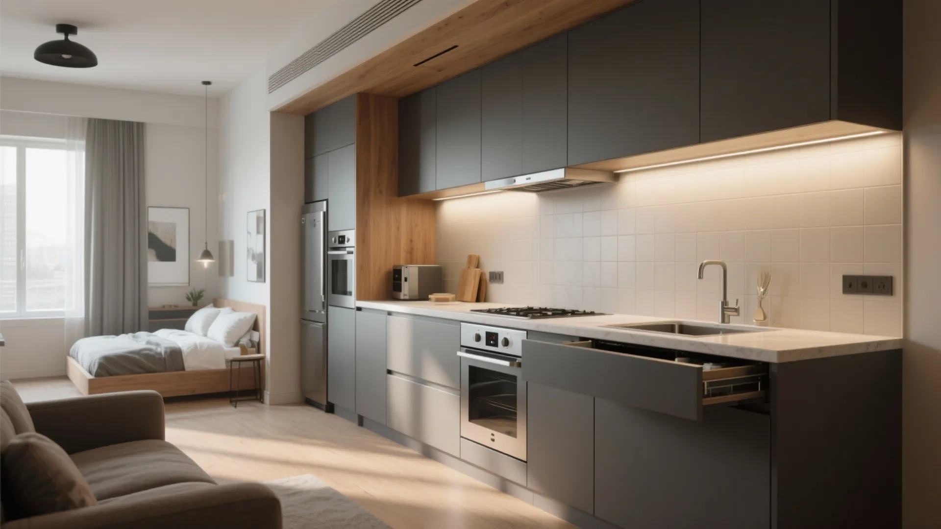 5. Scale down the kitchen and prioritize flow