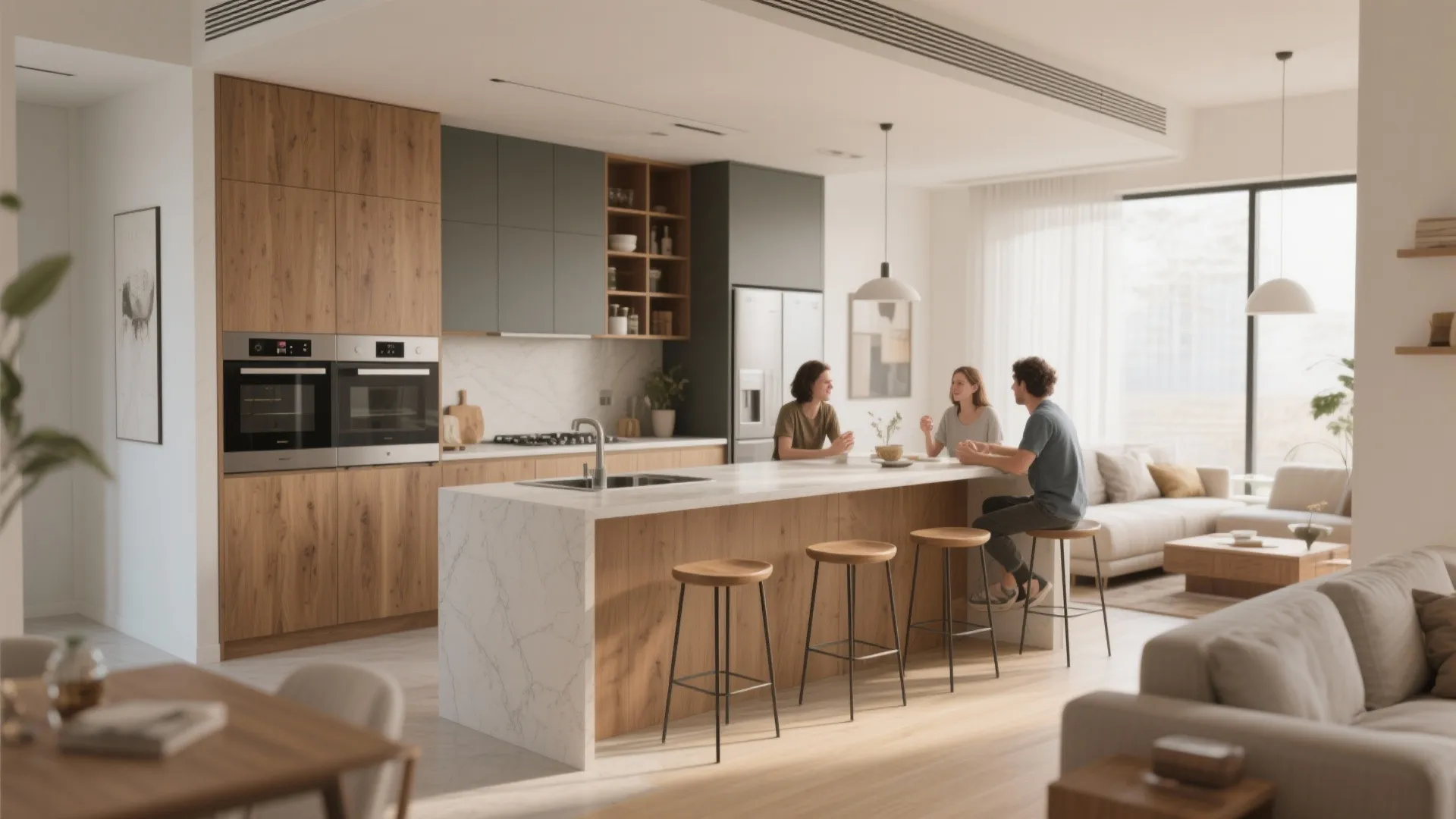 3. Lean on compact kitchen strategies and sightlines
