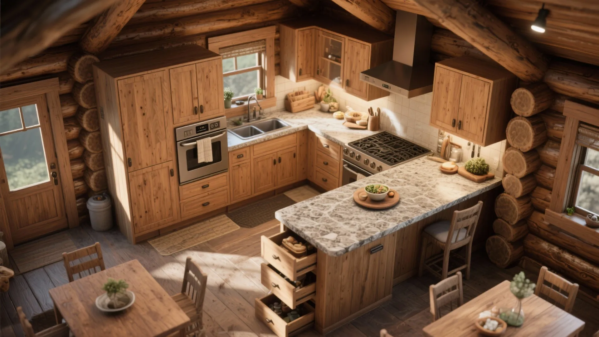 4. Design a compact, efficient kitchen