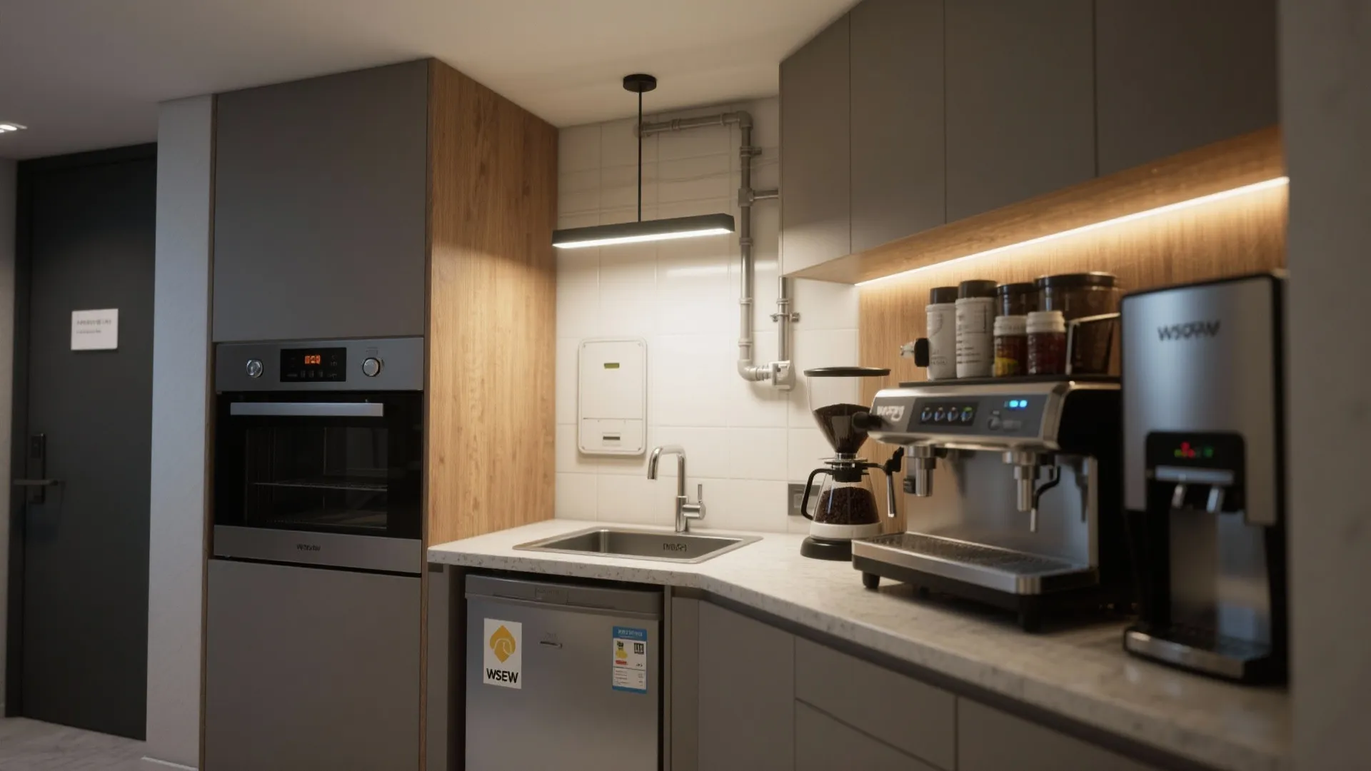 3. Create a flexible kitchenette or service corner