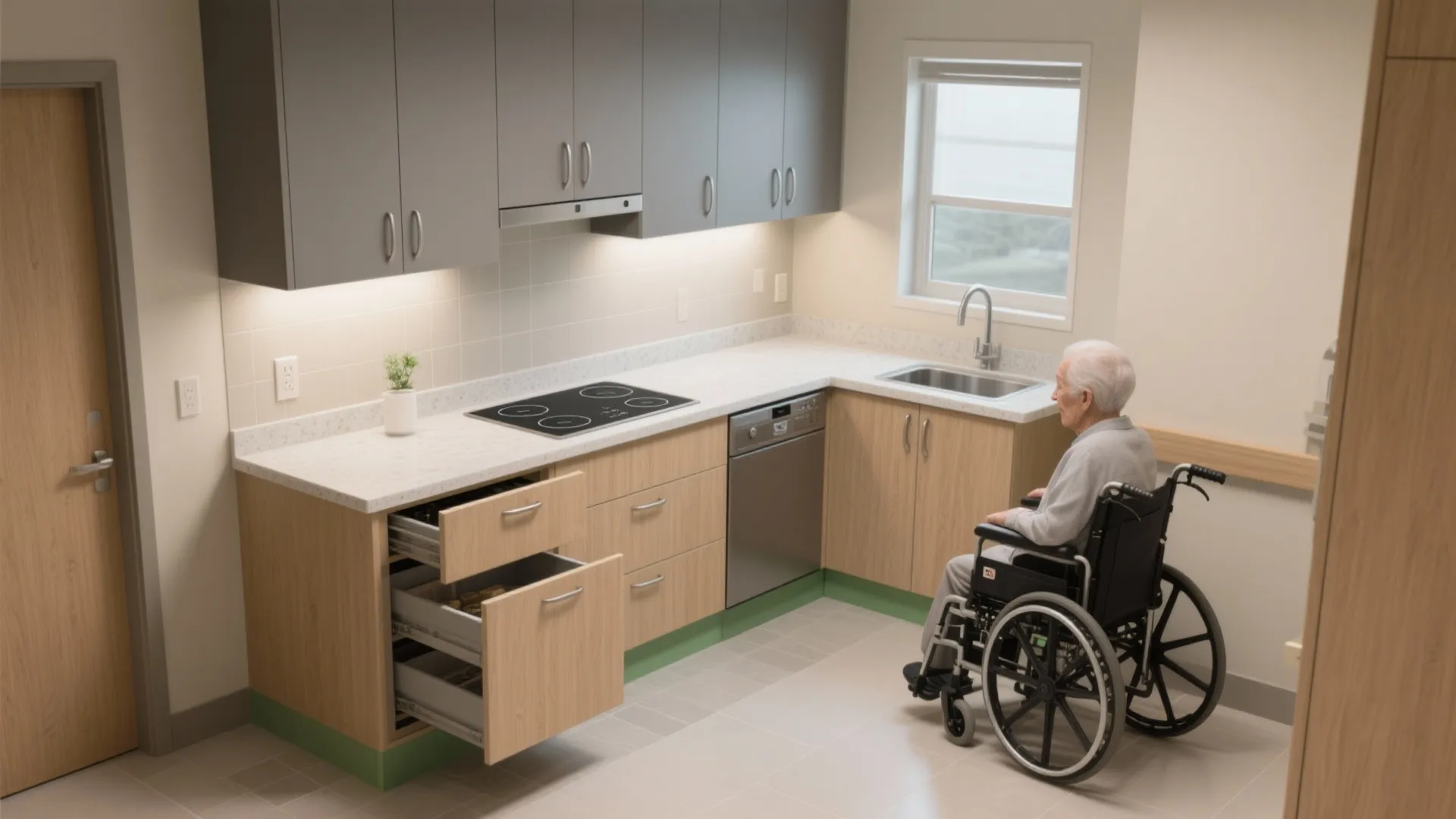 Compact luxury kitchenettes for senior comfort