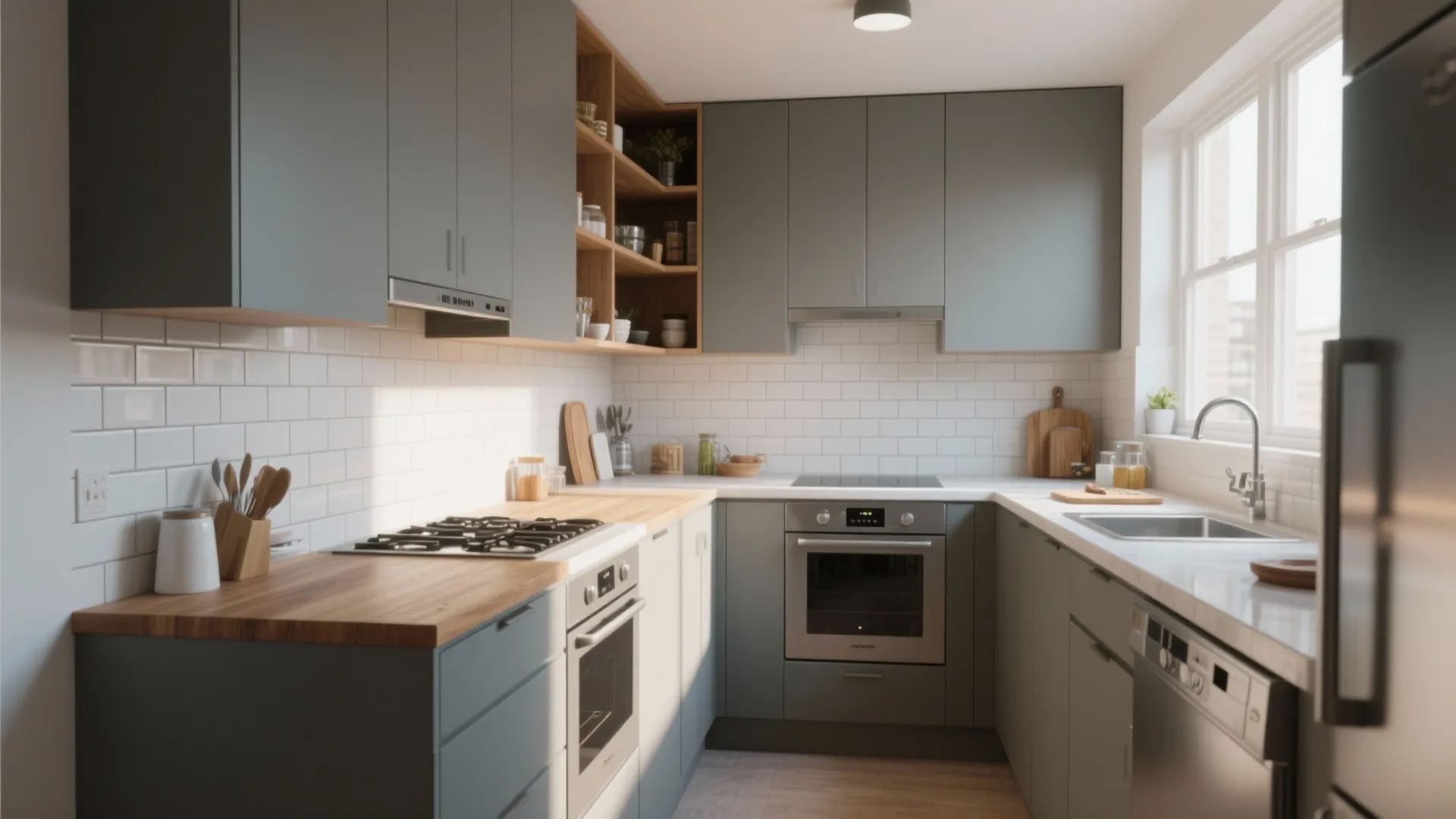 4. Compact kitchen with clever workflow