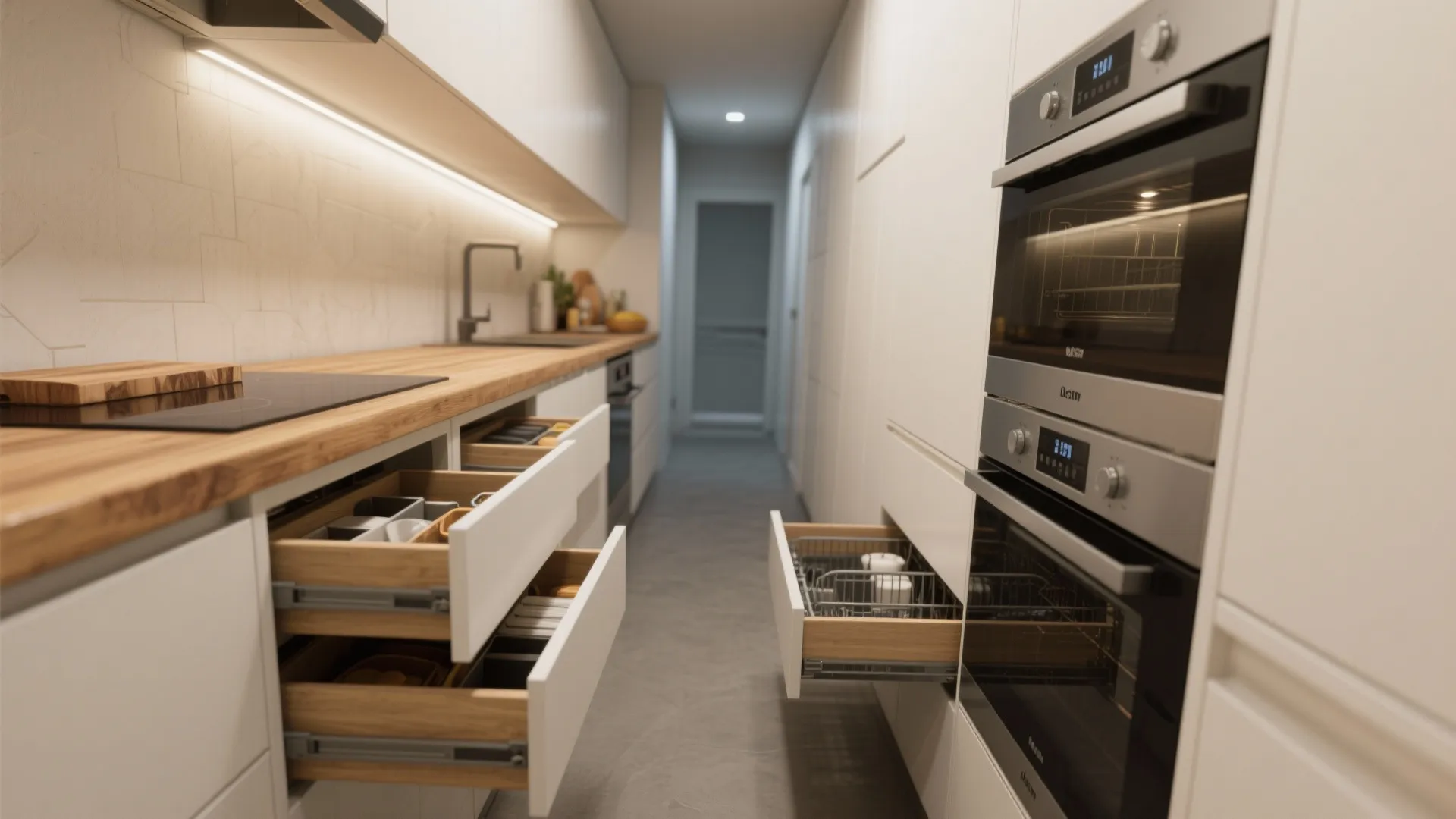 2. Compact kitchen with full functionality