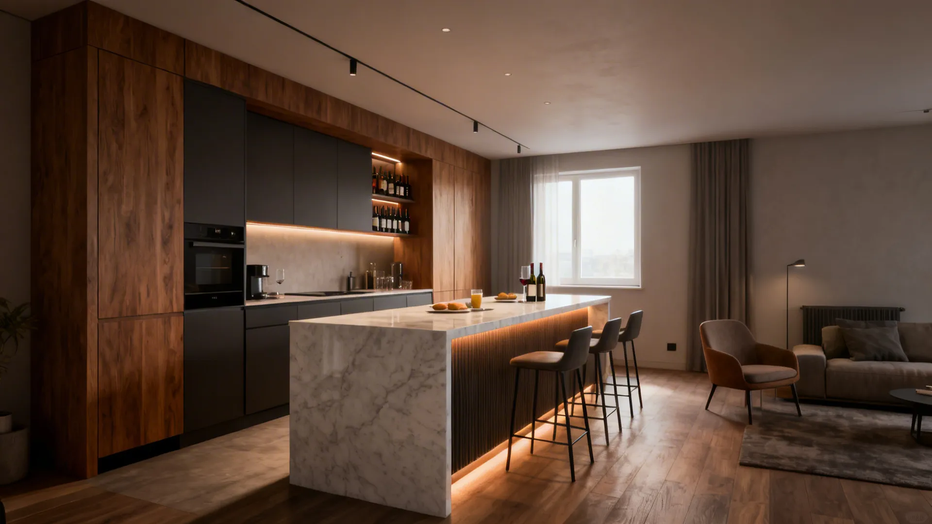 5 Kitchen Cum Bar Designs for Home