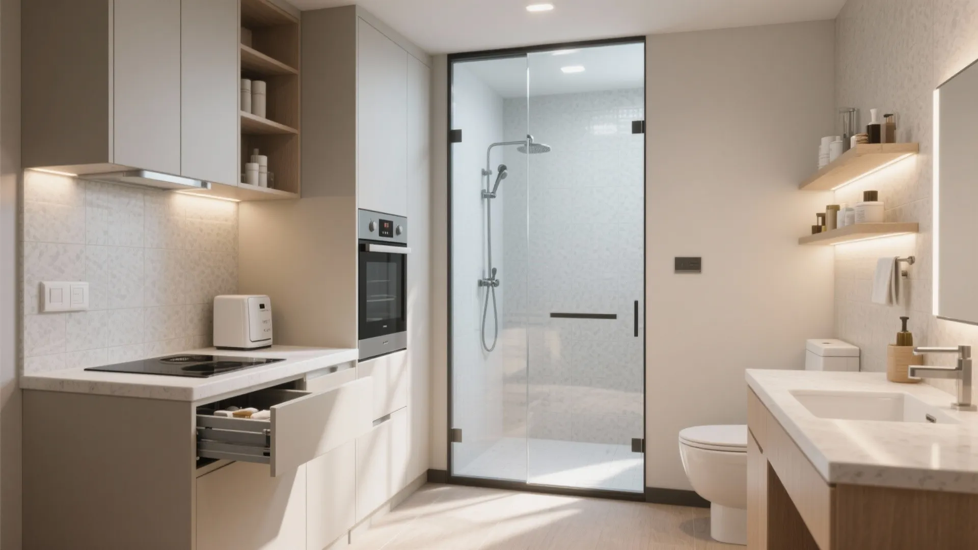 5. Compact but clever kitchens and baths