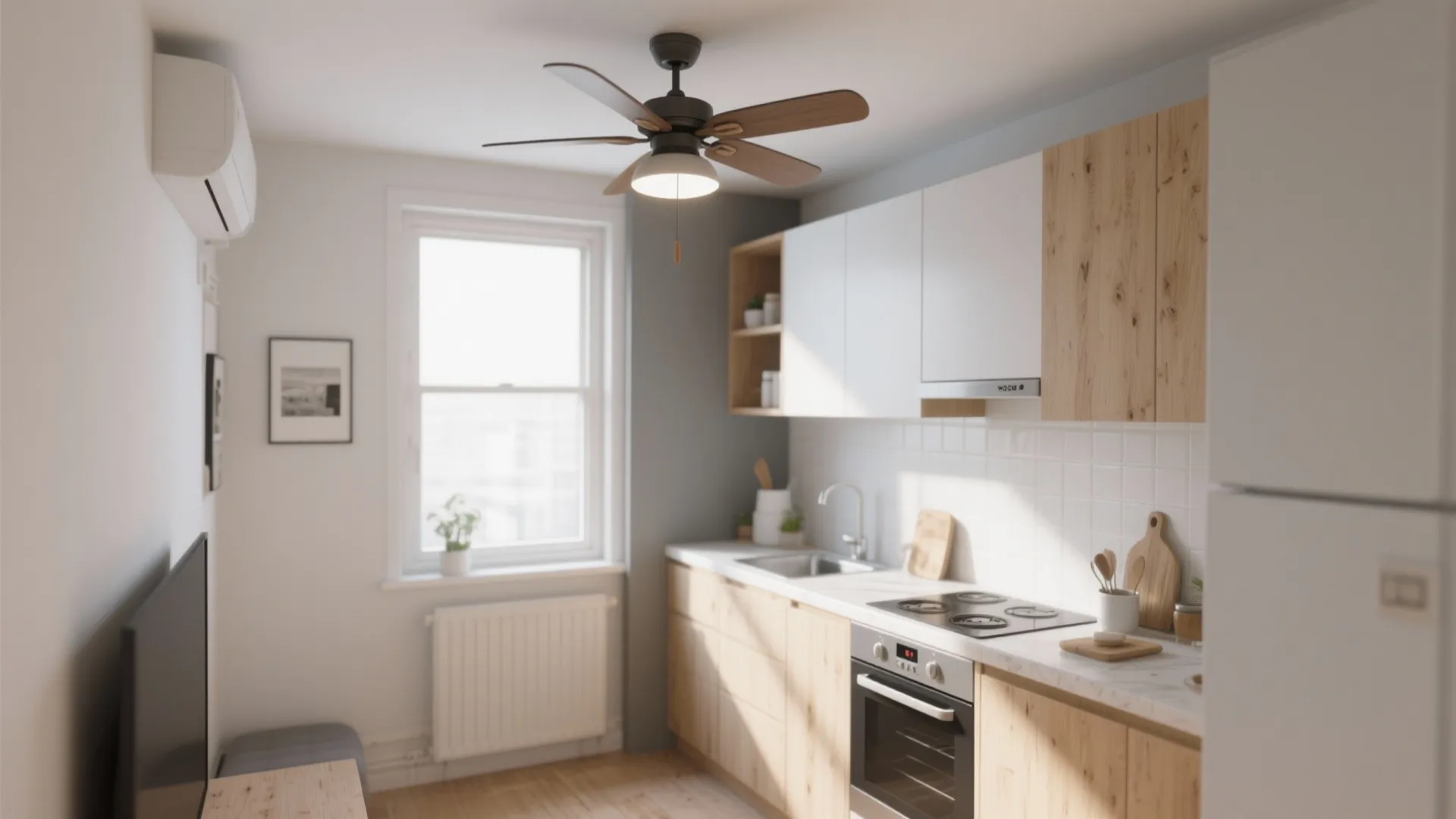 6. Compact Fan for Small Kitchens