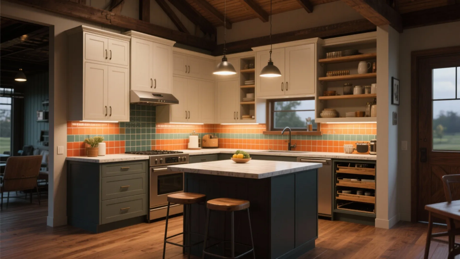 4. Make the kitchen a focal point (but smartly compact)