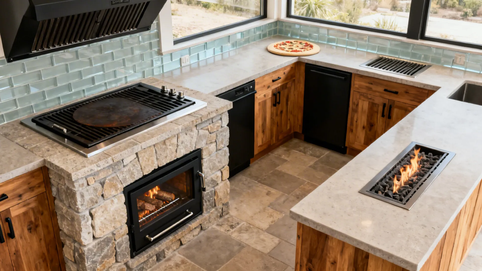 5 Fireplace Designs for Kitchen Cooking