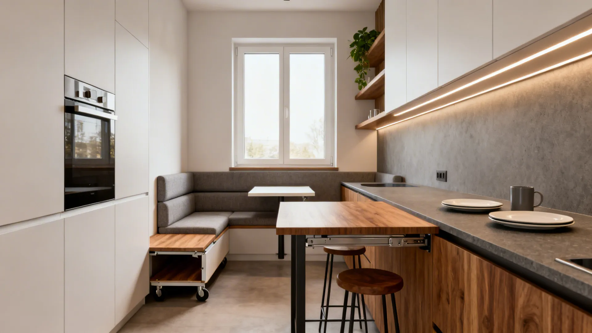 Adjoining Table Kitchen Too Small? Compact Adjoining Kitchen Table Ideas