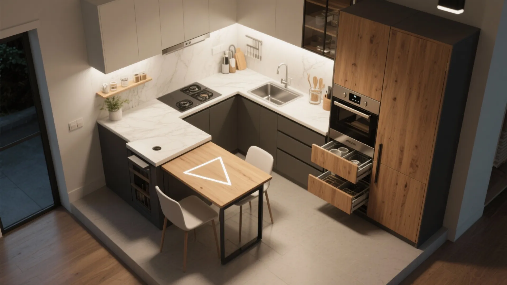 5. Compact but Efficient Kitchen Plans