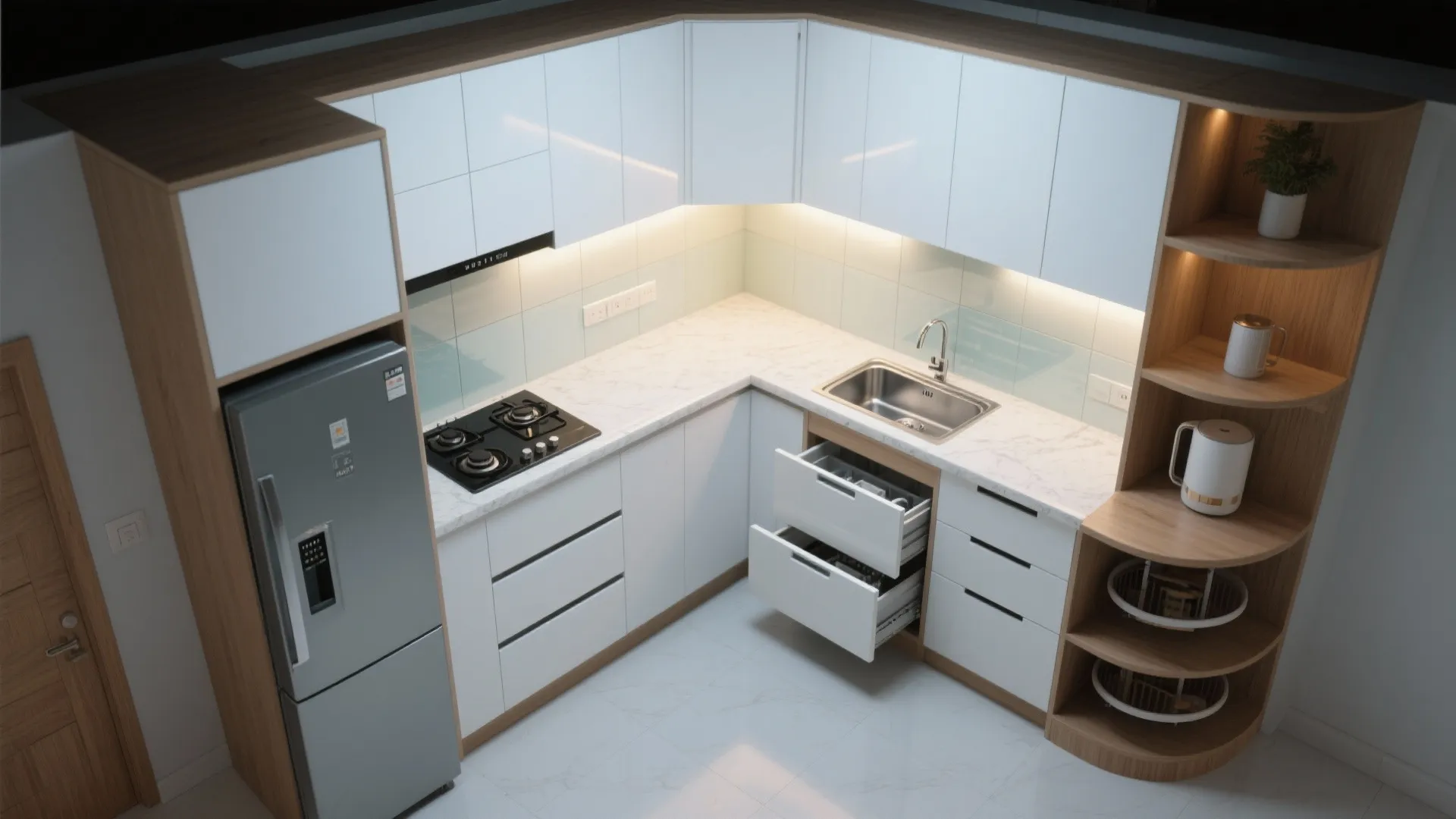 3) Kitchen strategies: compact, efficient, and brighter