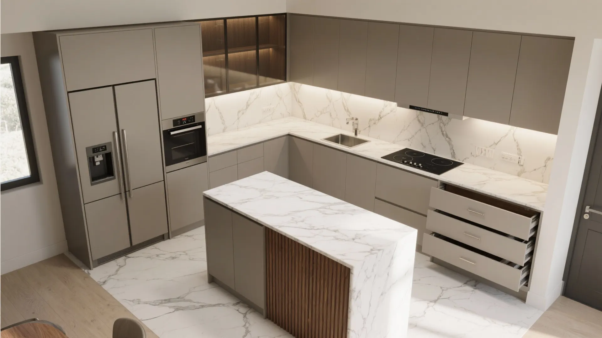 Compact Gourmet Kitchen, Big on Storage