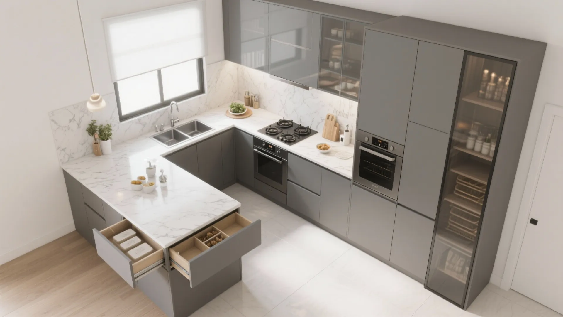 Open Kitchen With Smart Storage
