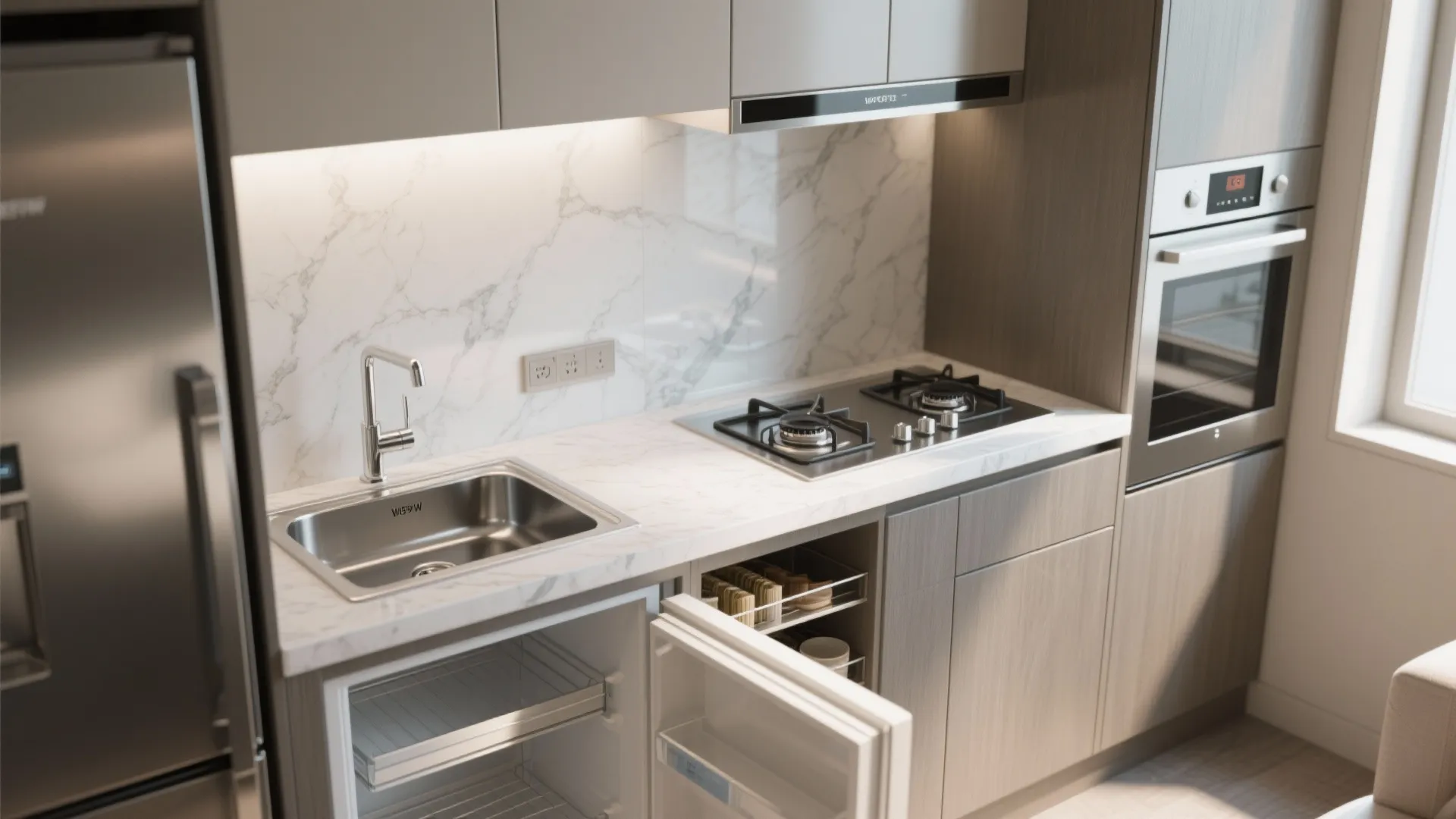 3. Mini-Kitchenette That Punches Above Its Size