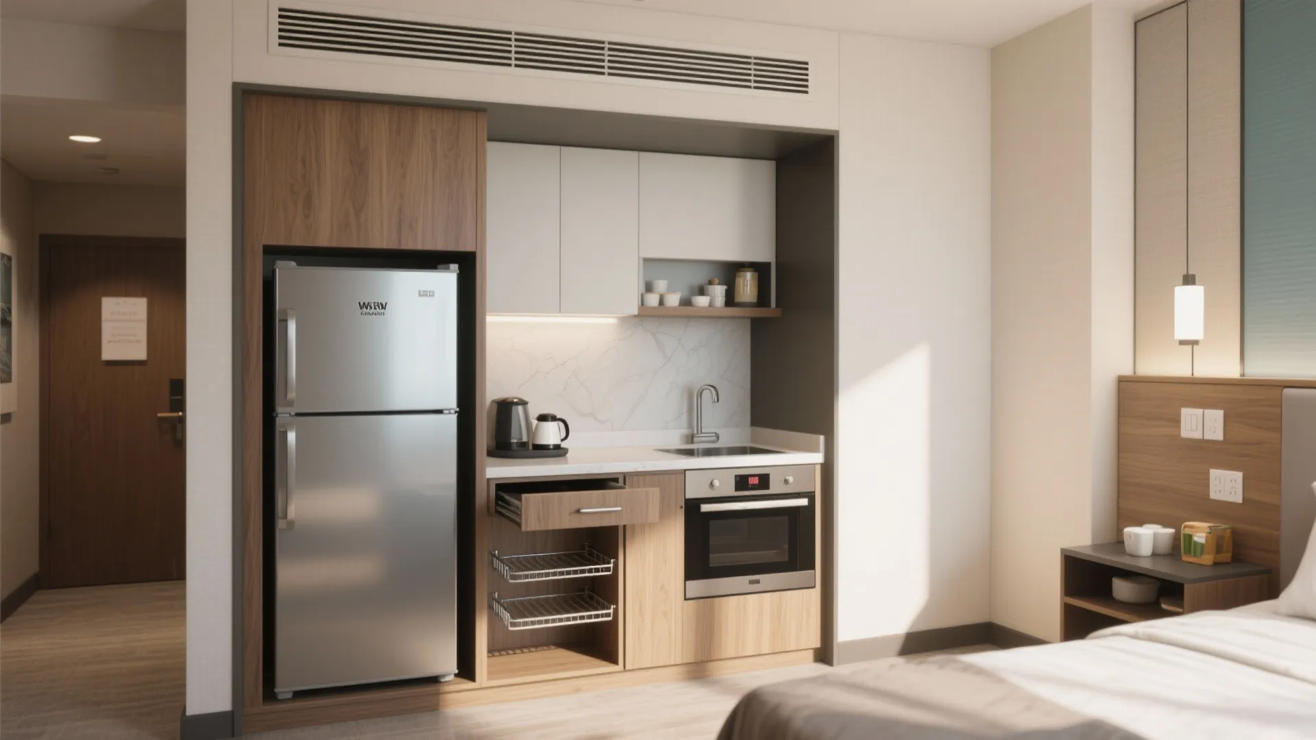 5. Smart Mini‑Bar & Compact Kitchenette — luxury meets utility
