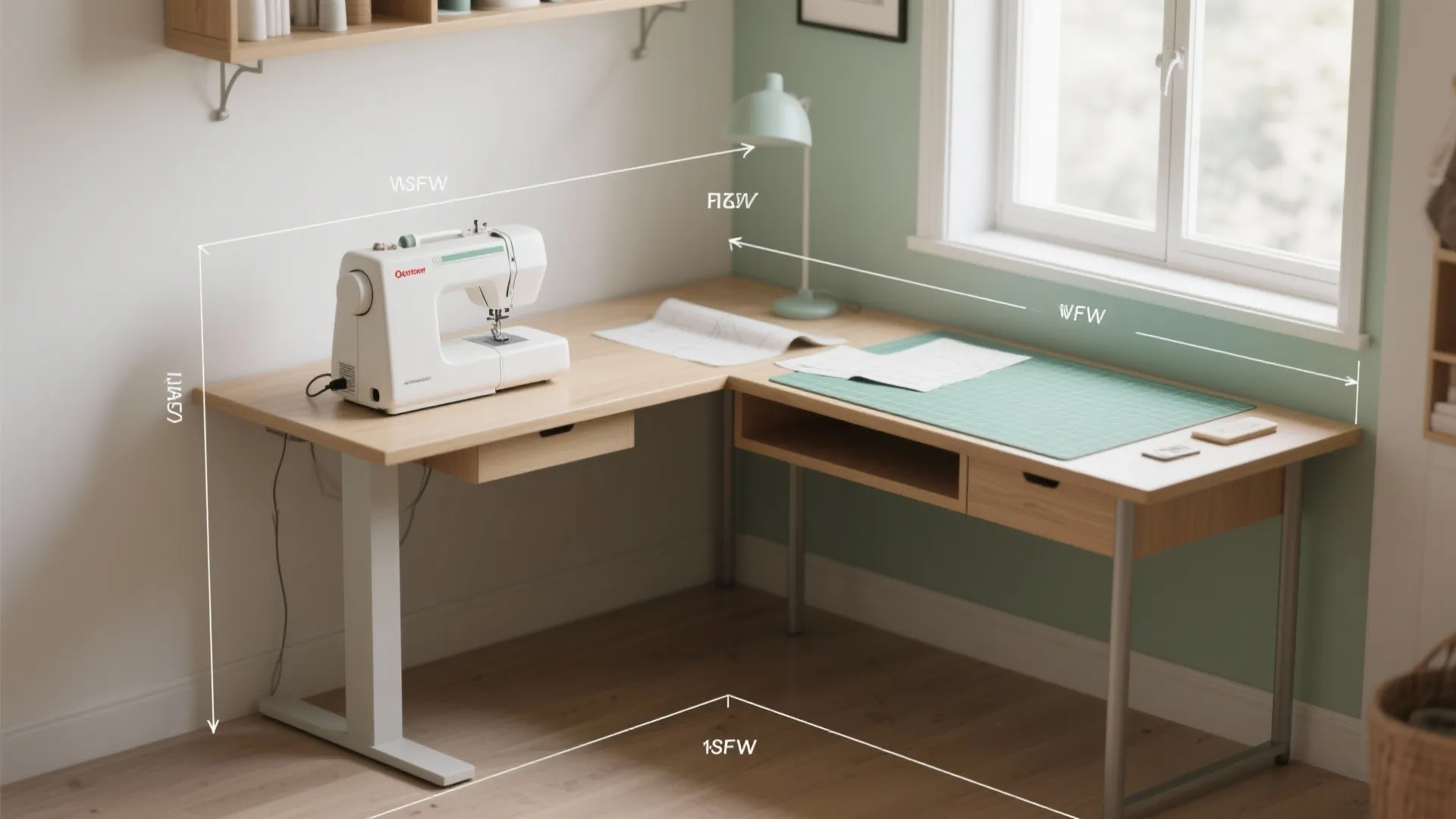 3. Compact L-shaped corner table