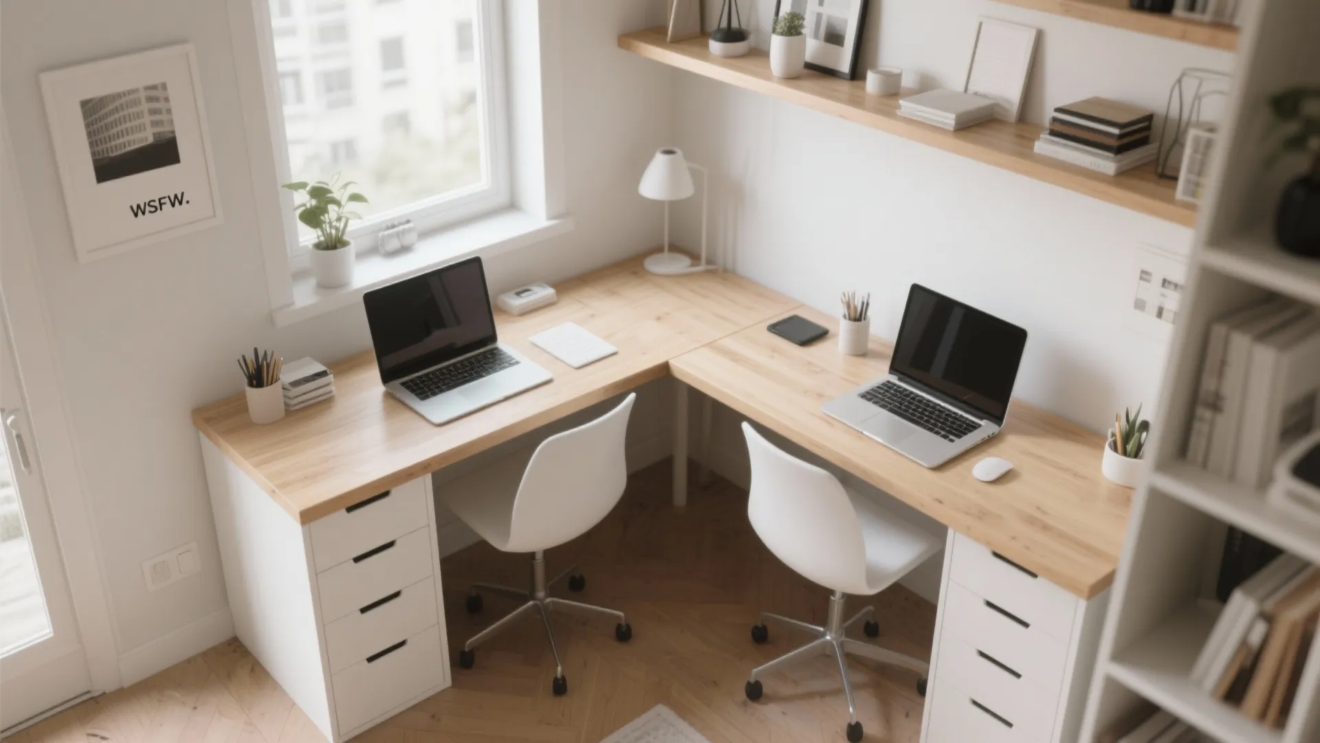 9. Compact L-shaped Desk