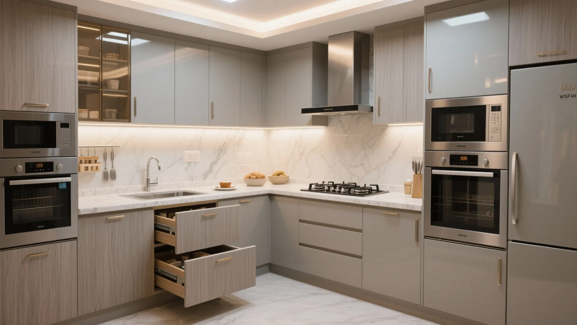 Gourmet-in-Compact: L-Shape Kitchens with Smart Storage