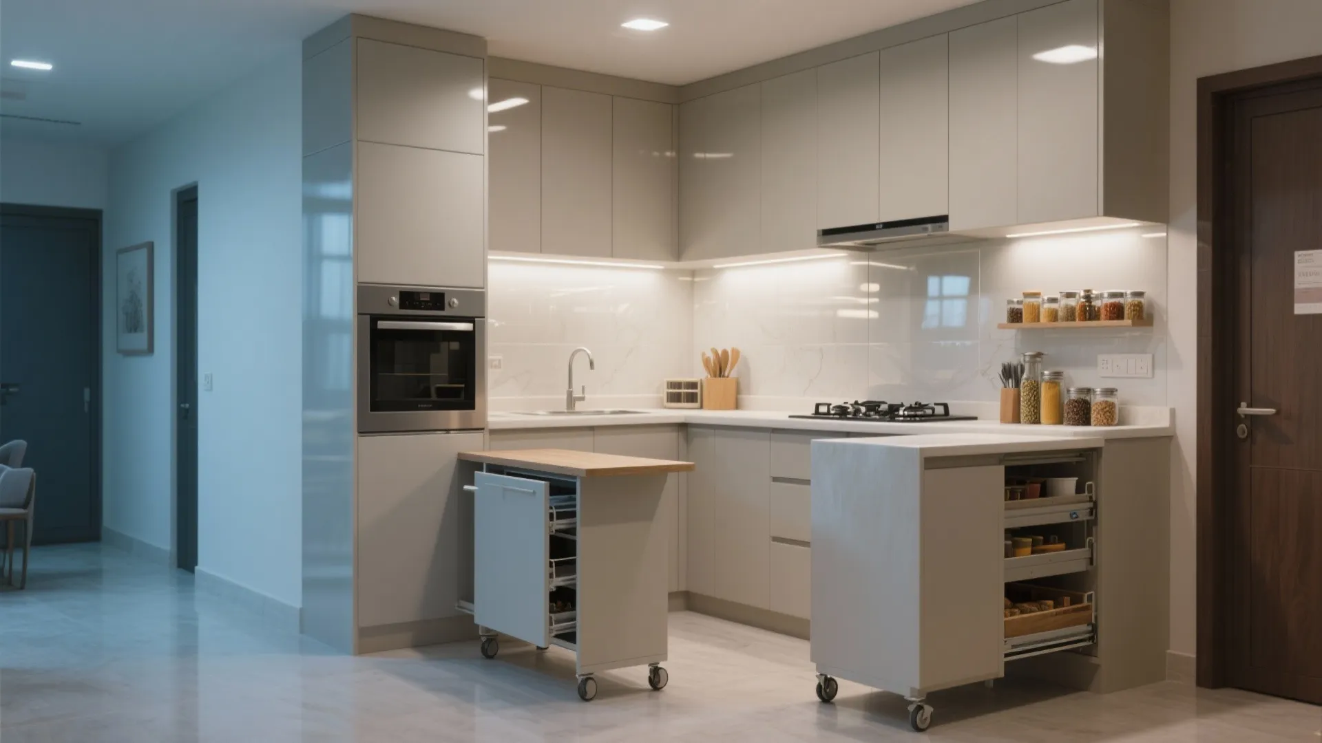 Smart Kitchen Layouts for Compact 2 BHKs
