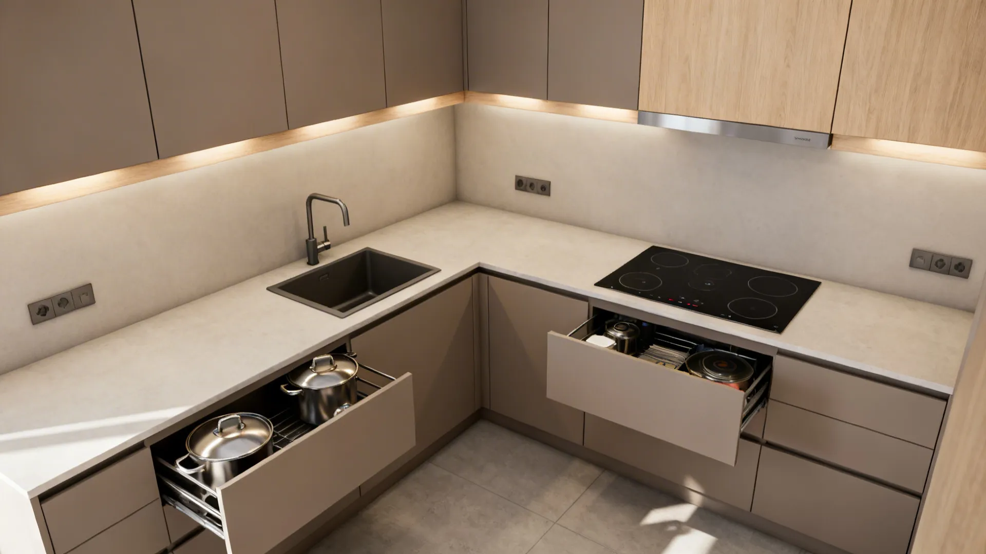 Compact L-Shape for Workflow