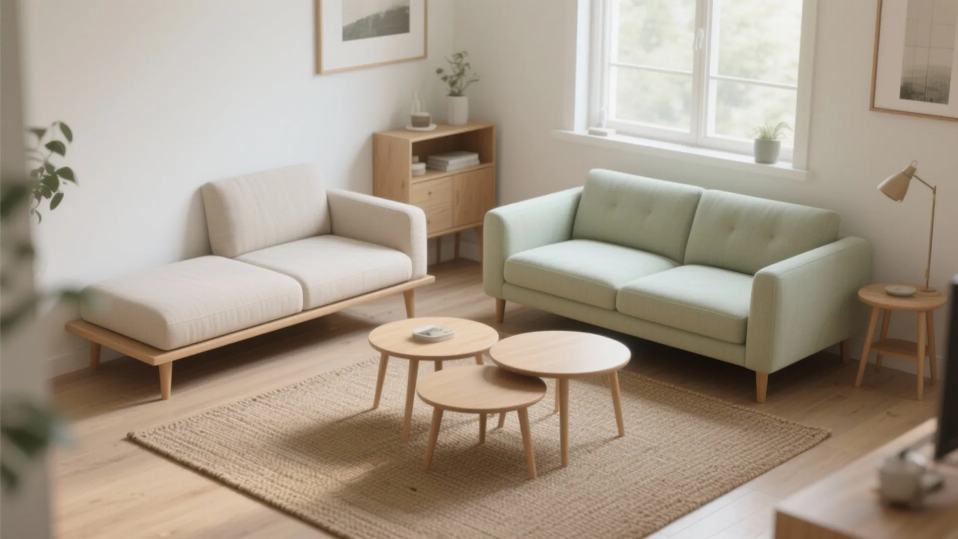 1) The Compact L: Two Sofas Forming an Easy Conversation Corner