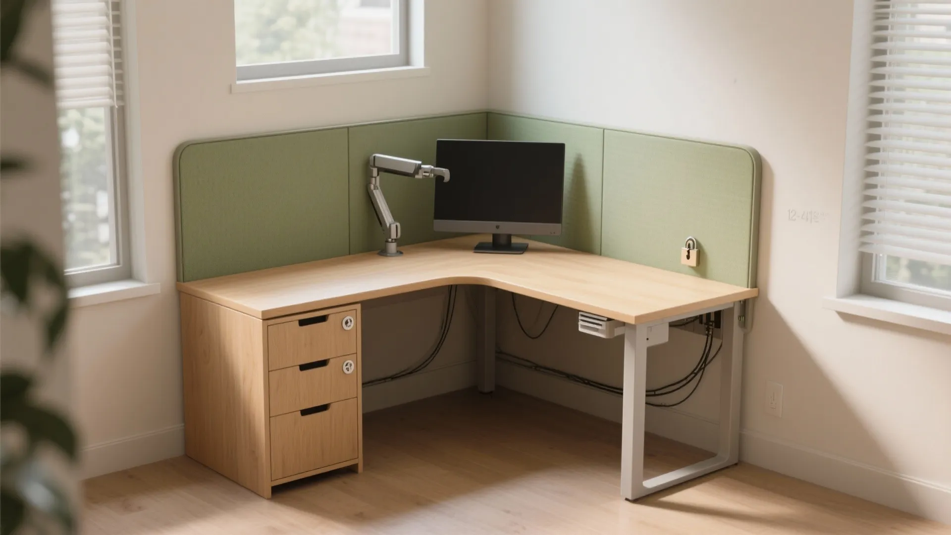 Compact L-shaped layout with privacy wing