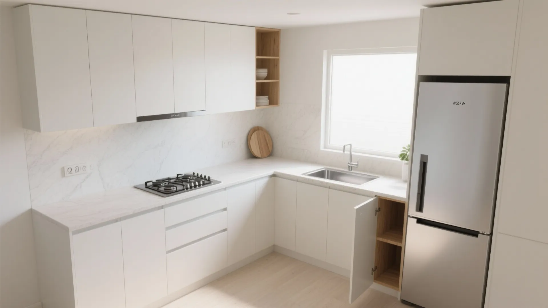 Compact L-Shaped Layout