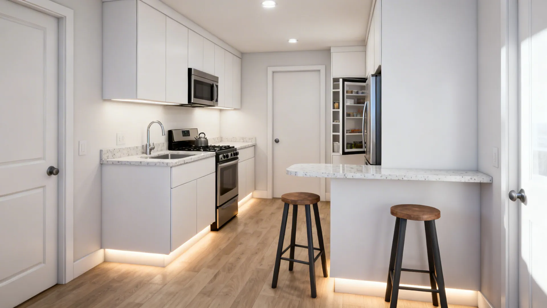 Compact L-shaped layouts that work hard