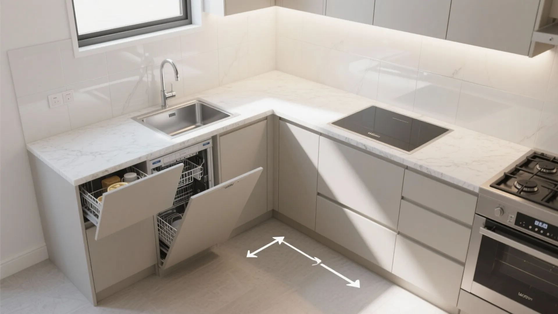 Compact L-Shaped Layout That Actually Cooks