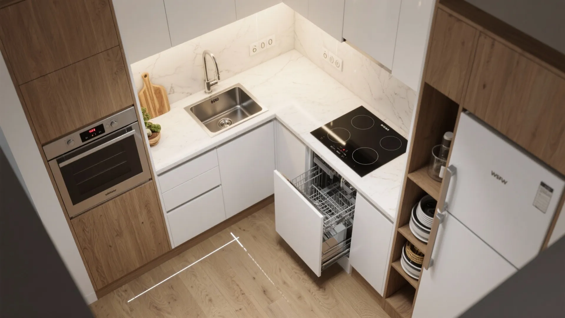 Compact L Layout With a Real Prep Zone