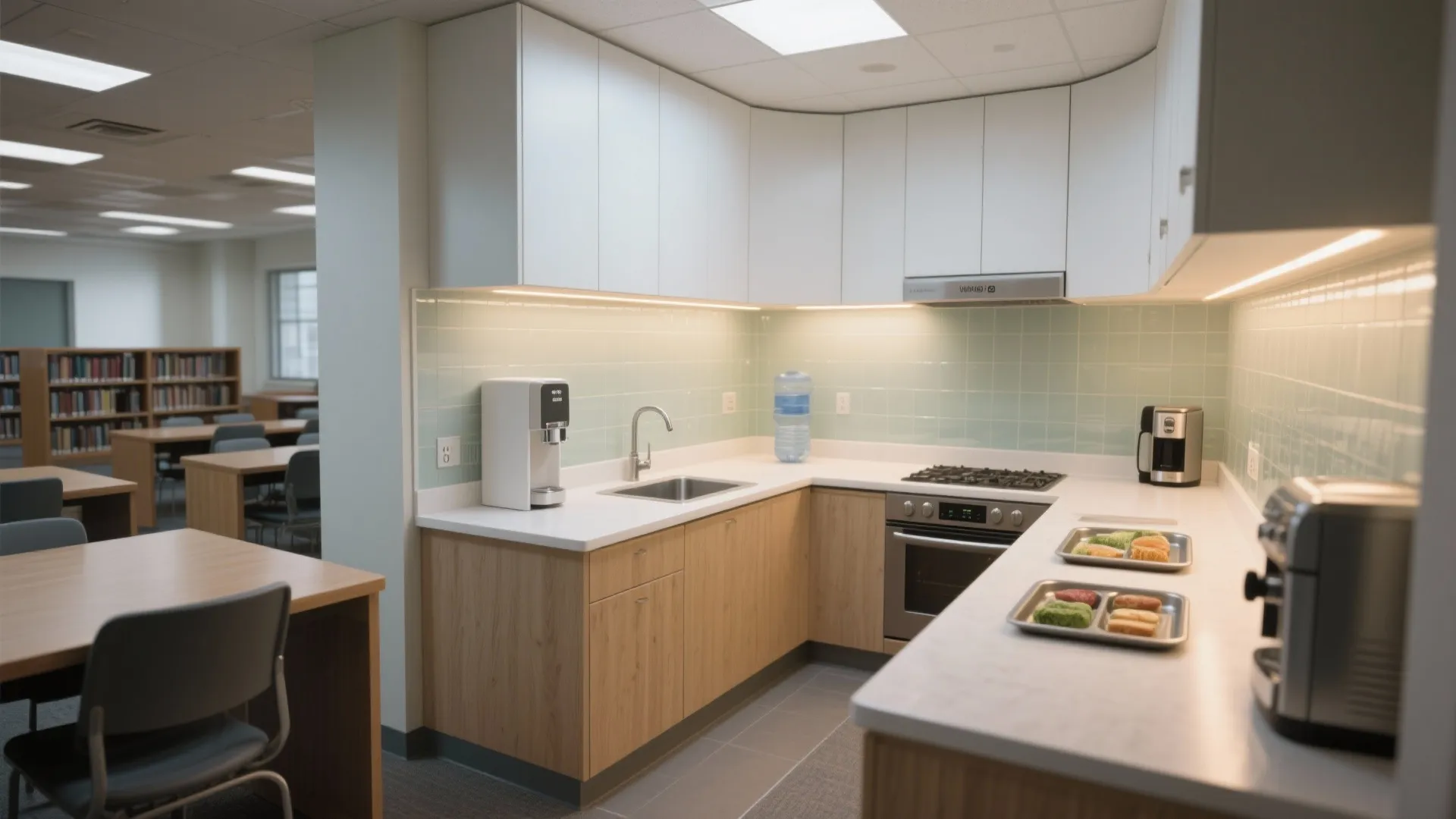 Compact L-shaped layout