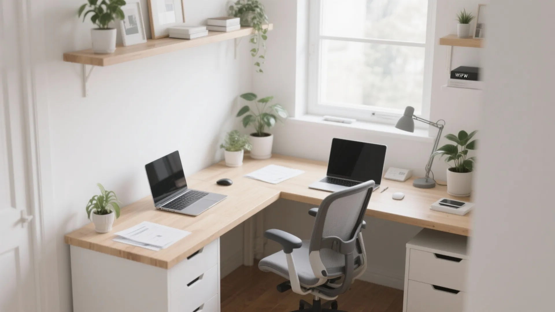 10. Compact L-Shaped Desk