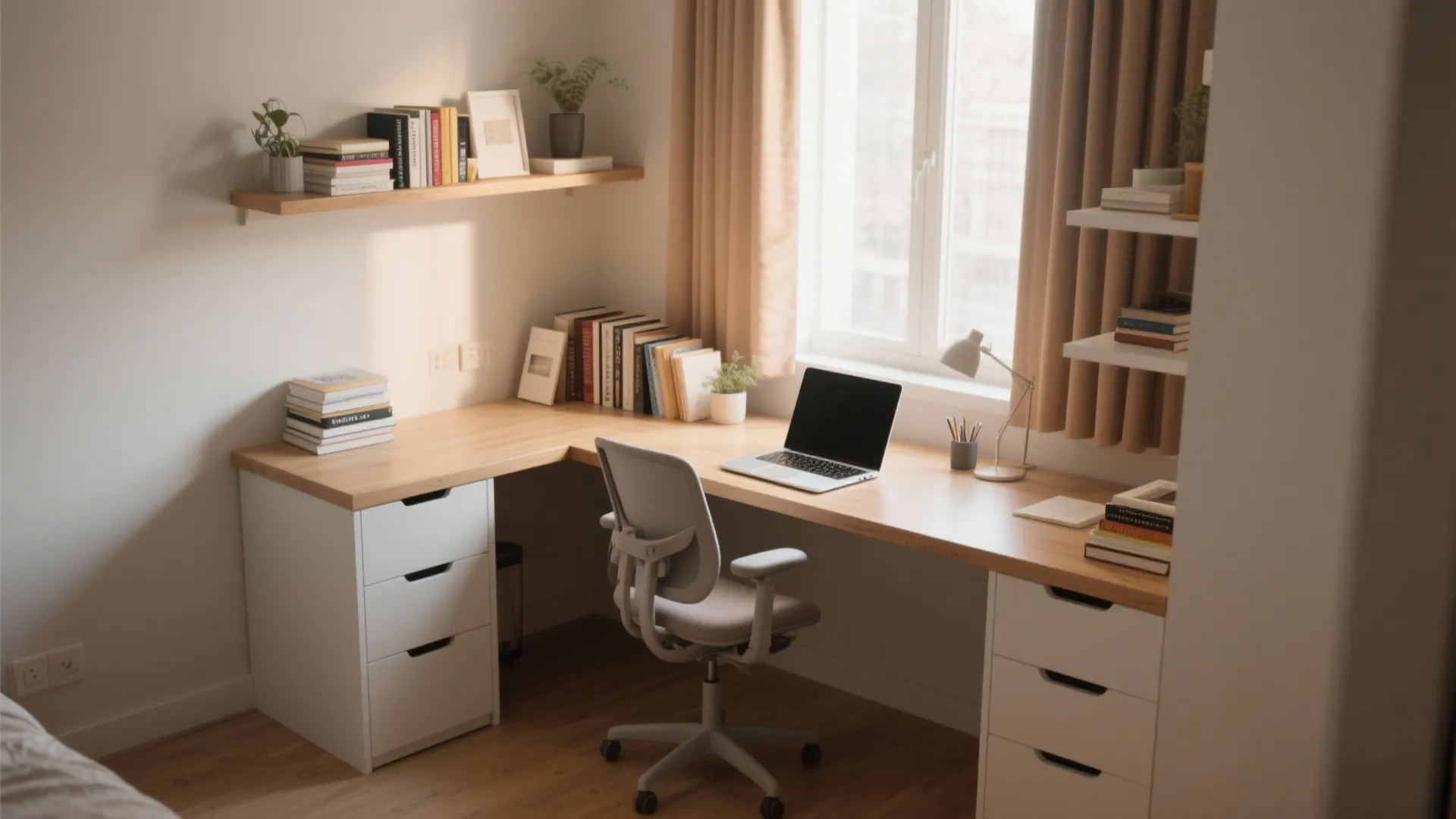 5. Compact L-Shaped Desk