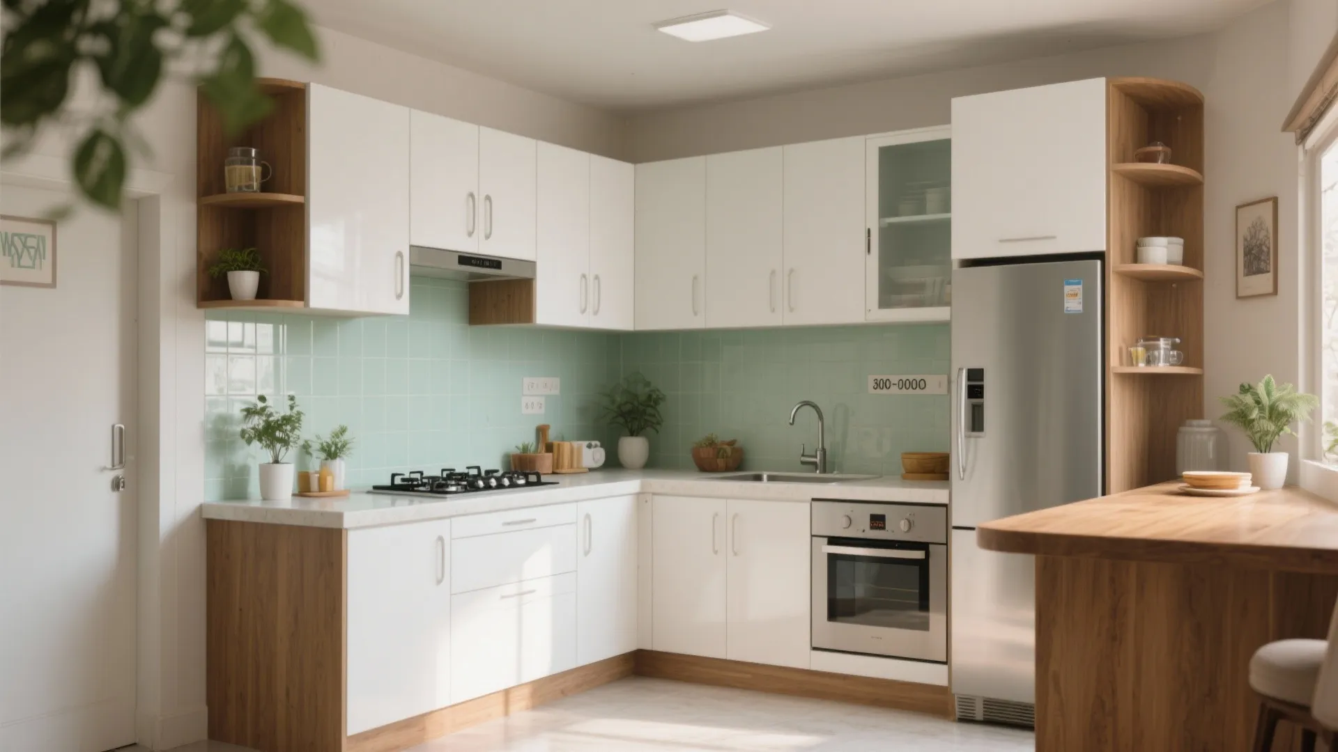 Compact L-shaped kitchen that works hard