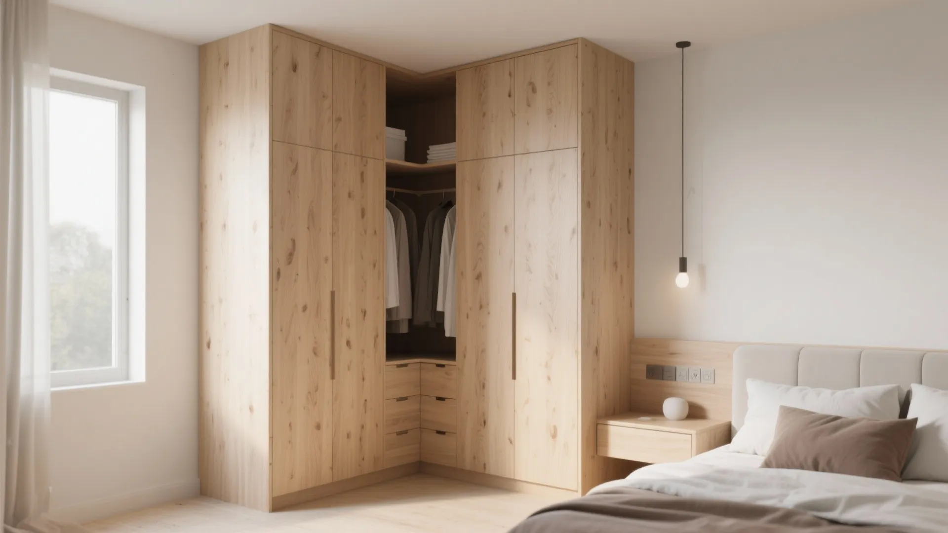 Compact L-Shaped Wardrobe