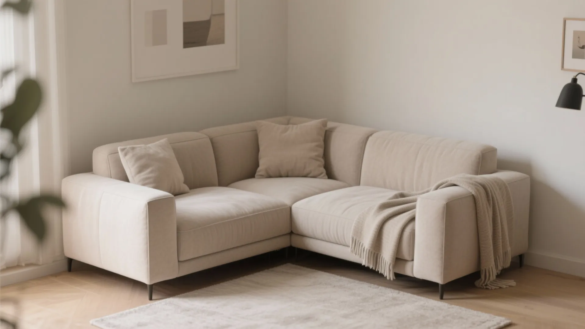 7. Compact L-Shaped Sofa
