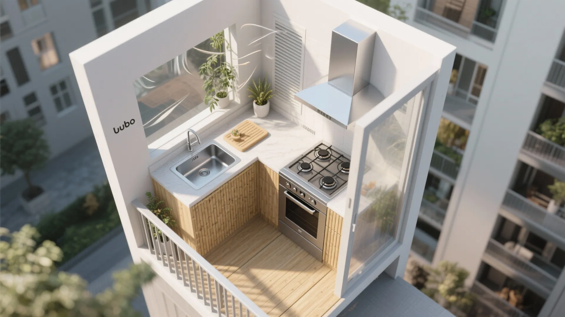 Compact L-Shape with Ventilated Cook Zone