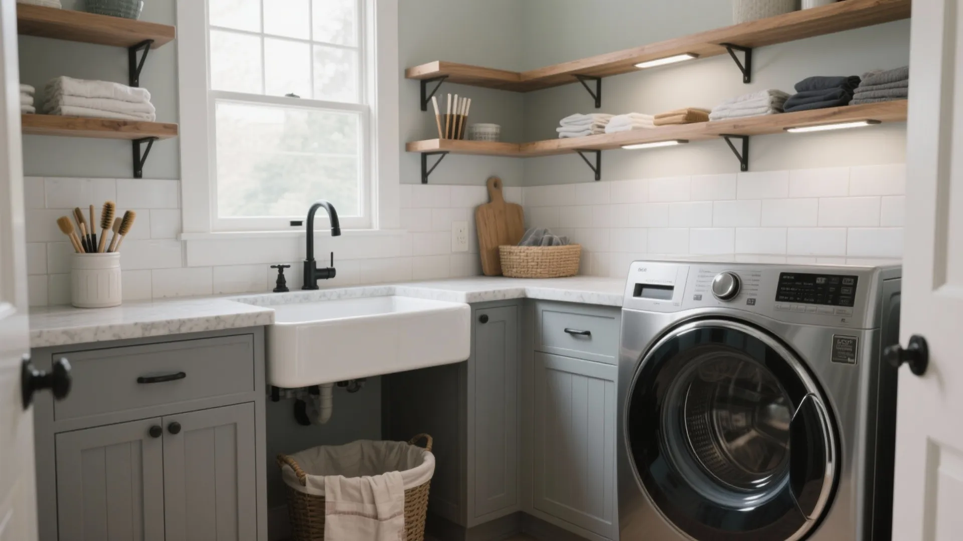 Small Farm Sink for Laundry Room: Stylish Utility Solutions: 1 Minute to Refresh Your Laundry Space with a Small Farm Sink